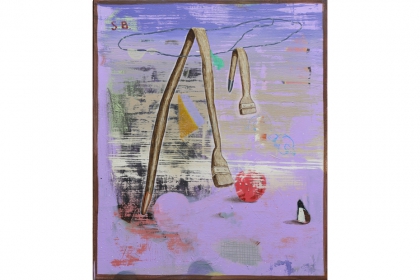 Floppy brush (2019) | 60 x 50 cm | oil - acrylic & paint markers on canvas