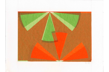 Diaphanbild 5 (2022) | motif 20 x 30 cm / paper 30 x 40 cm | translucent paper collage