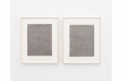 Untitled (n° 46) (2018) | diptych: 40 x 30,5 cm each (framed 50 x 40,4 cm)  | gesso - acrylic & graphite on cotton paper